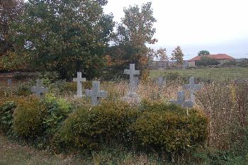 The graves of the 16th Baron and other members of the family October 2009